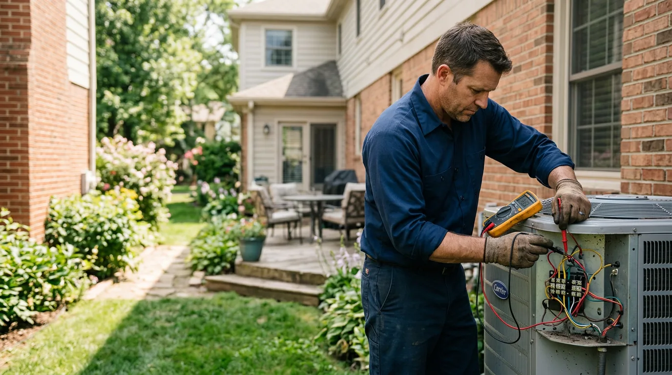 HVAC technician working near Cassoday, KS